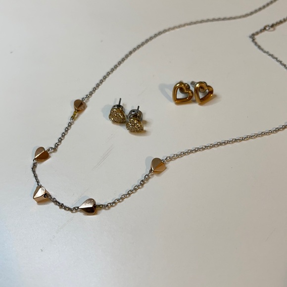 Fossil Necklace Earring Set - Picture 1 of 9